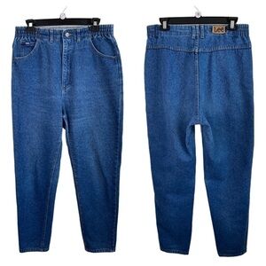 LEE Vintage High Rise Elastic Waist Mom Jeans size 12
